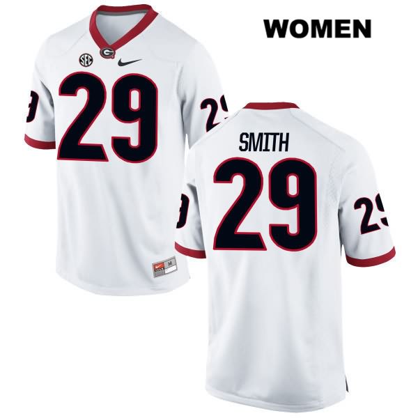 Georgia Bulldogs Women's Christopher Smith #29 NCAA Authentic White Nike Stitched College Football Jersey PVB3556YG
